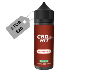 CBD Hit Red Menthol E-Liquid 1500mg -100ml