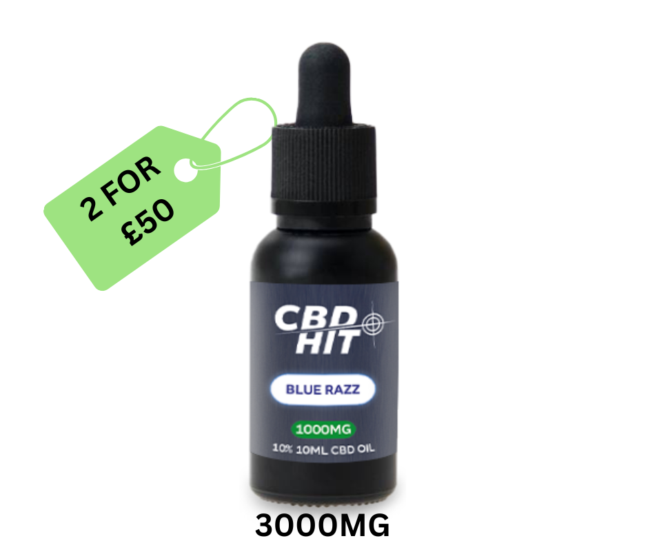 CBD Hit Blue Razz Oil 10ml - 3000mg