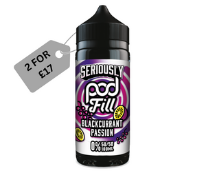 Seriously Pod Fill Blackcurrant Passion E-liquid 100ml