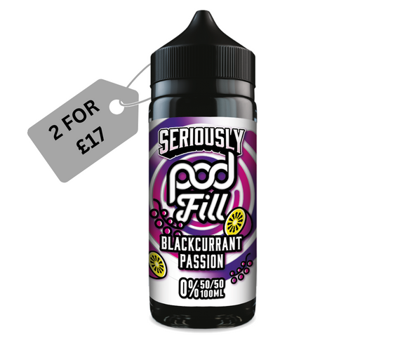 Seriously Pod Fill Blackcurrant Passion E-liquid 100ml