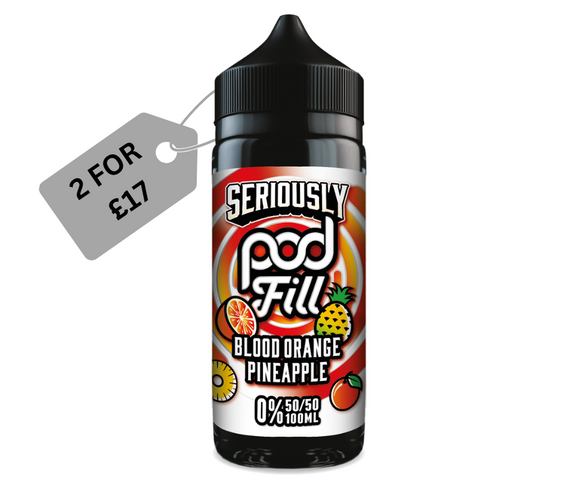 Seriously Pod Fill Blood Orange Pineapple E-liquid 100ml