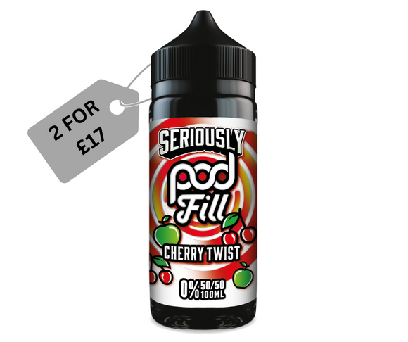 Seriously Pod Fill Cherry Twist E-liquid 100ml