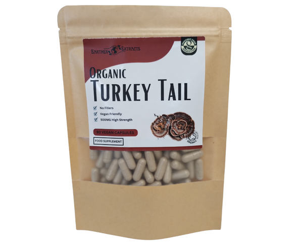 Turkey Tail Mushroom Supplement Capsules 90 x 500mg