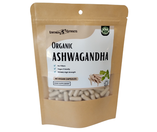 Ashwagandha Mushroom Supplement Capsules 90 x 500mg