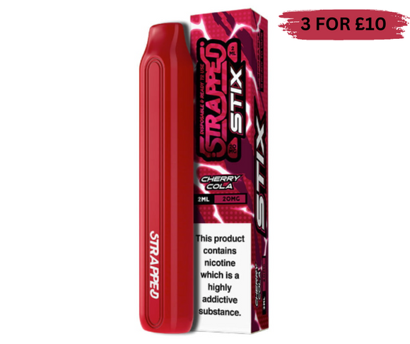 Strapped Stix Cherry Cola Disposable Vape 20mg