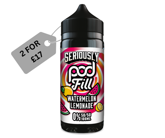 Seriously Pod Fill Watermelon Lemonade E-liquid 100ml